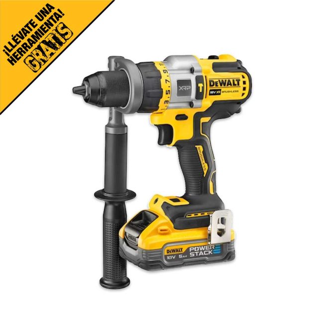 Taladro Percutor sin escobillas XR 18V XRP POWERSTACK Li-Ion 5Ah DEWALT DCD999H2T-QW