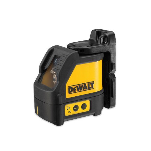 Nivel Láser Autonivelante DEWALT DW088K con proyección de 2 líneas rojas en cruz.