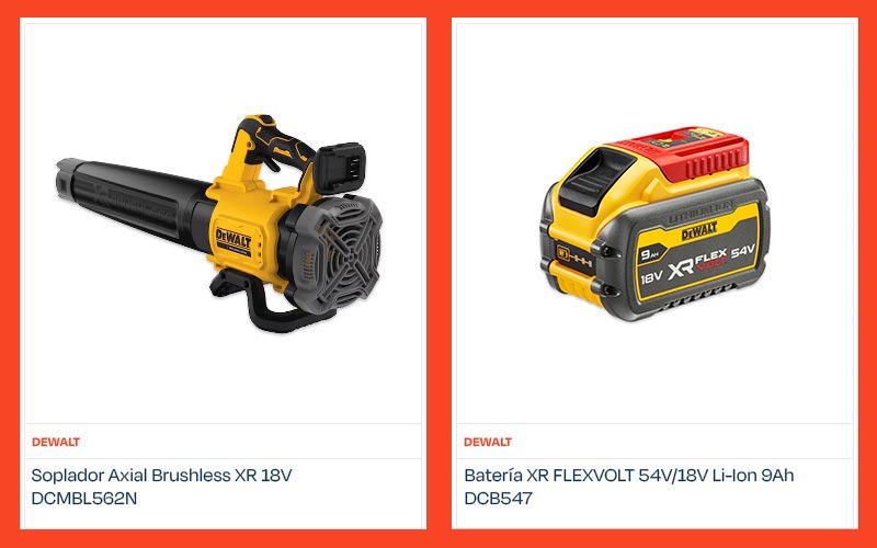 comprar herramientas de jardín Consigue un soplador de hojas o una batería XR FLEXVOLT 54V totalmente gratis.