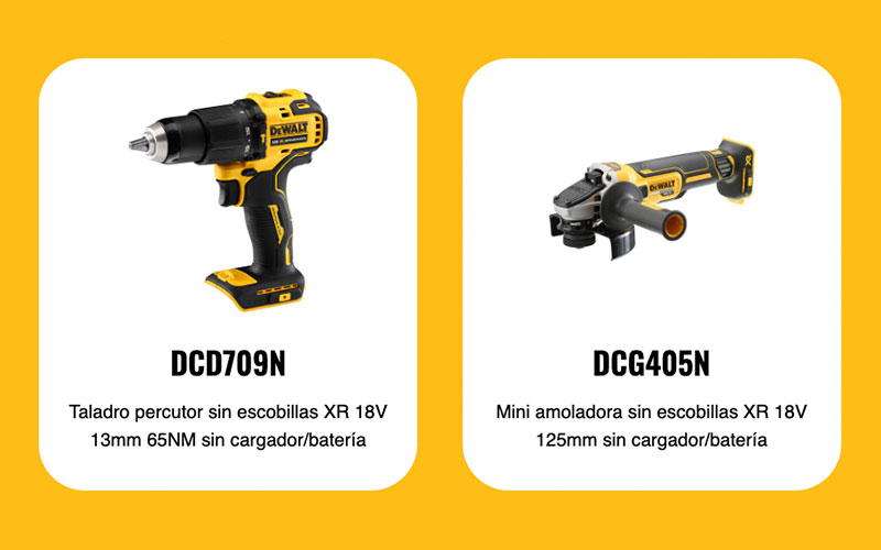 Regalos nivel 2 por la compra de herramientas DeWALT XR