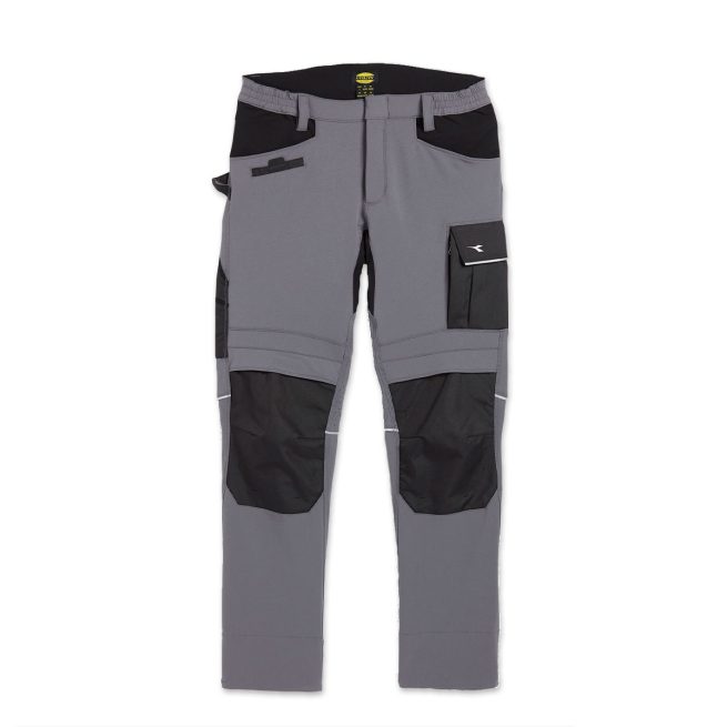 Pantalones de trabajo Diadora Utility Carbon Performance en color gris acero.