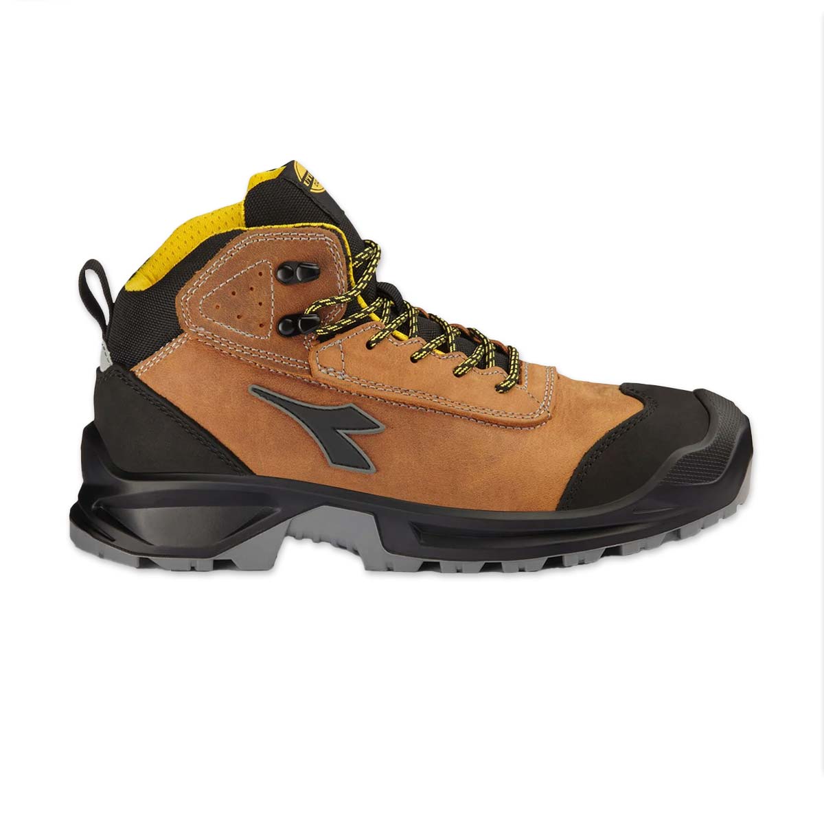 Botas de seguridad DIADORA CLASSIC MID S3S FO SC LG SR homologada DGUV-191 para el uso de plantillas ortopédicas.