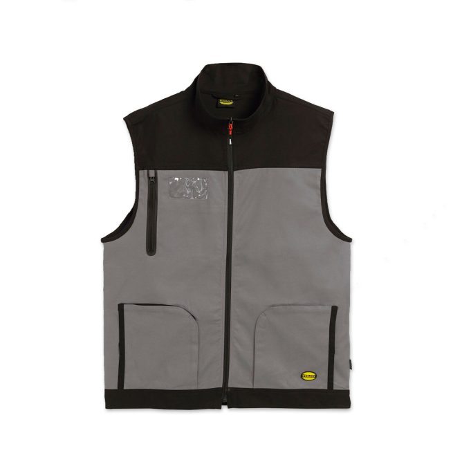 Chaleco de trabajo DIADORA VEST STRETCH en color gris llovizna.