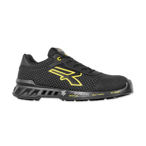Zapatos de seguridad U-POWER MATT S3 SRC CI ESD en color negro y amarillo.